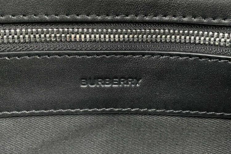 Ba Lô Burberry London Check and Leather Backpack Dark Charcoal