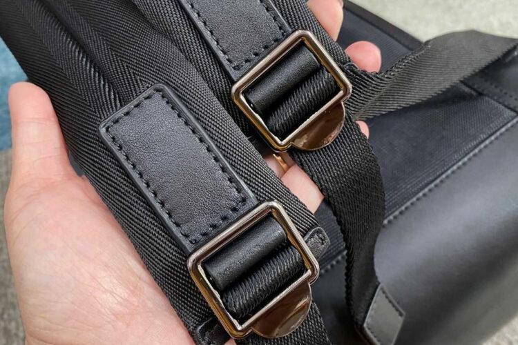 Ba Lô Burberry Rocco Backpack Charcoal Grey Check Canvas Màu đen