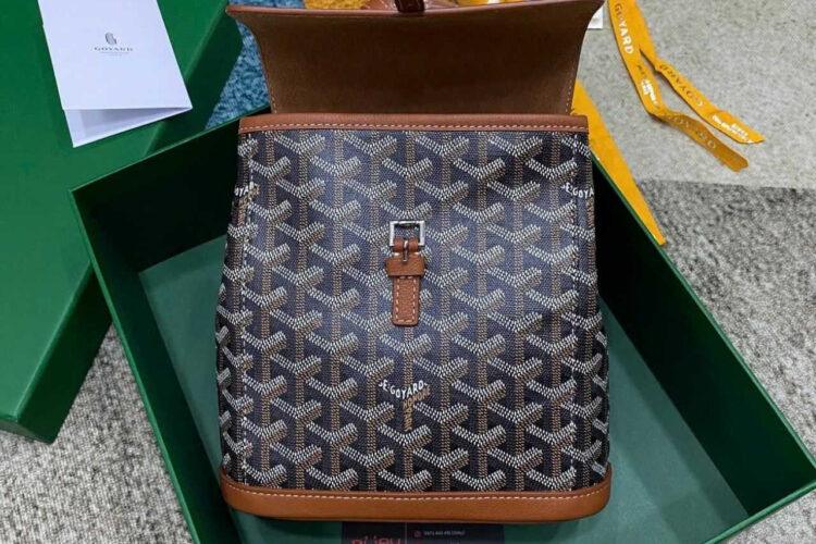 Balo Goyard Alpin Mini Backpack Black and Tan Đen Nâu