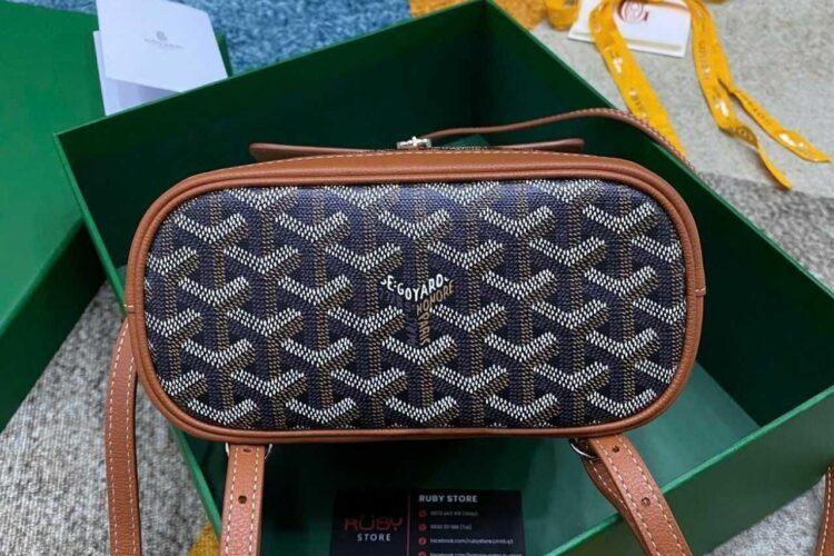 Balo Goyard Alpin Mini Backpack Black and Tan Đen Nâu