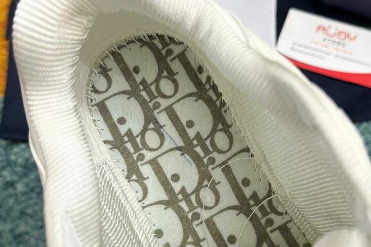 Giày Dior B27 Low White Grained Calfskin White Dior Gravity Trắng