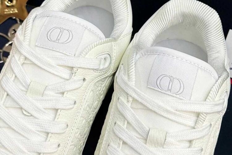 Giày Dior B27 Low White Grained Calfskin White Dior Gravity Trắng