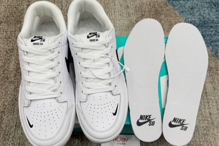 Giày Nike SB Force 58 Premium White Black Trắng đen