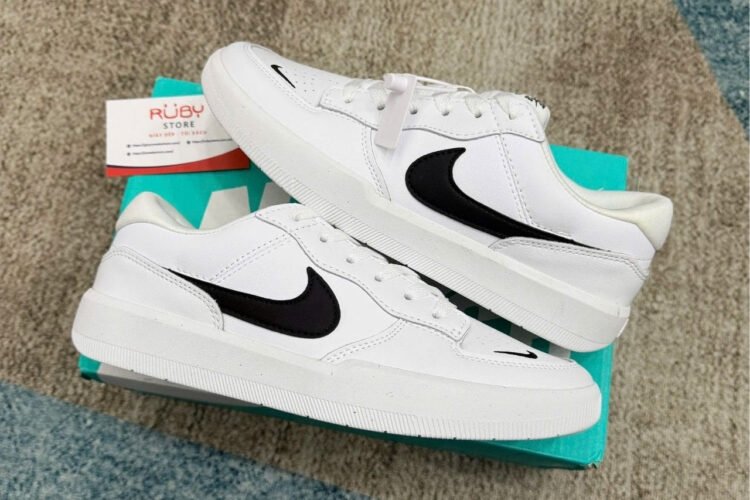Giày Nike SB Force 58 Premium White Black Trắng đen