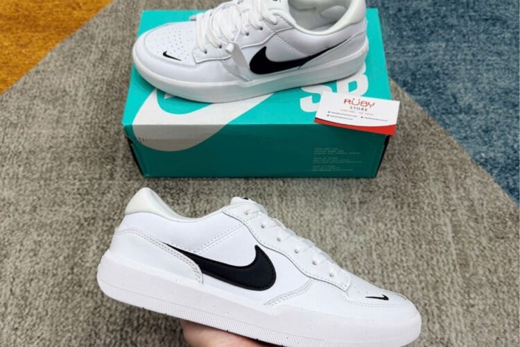 Giày Nike SB Force 58 Premium White Black Trắng đen