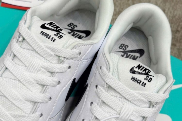 Giày Nike SB Force 58 Premium White Black Trắng đen