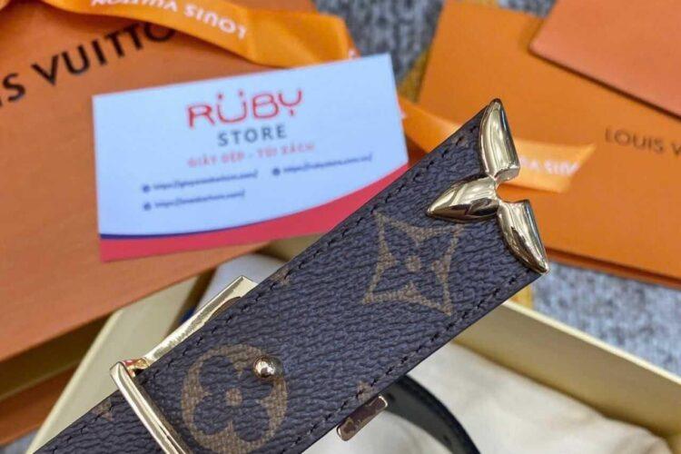 Thắt lưng hai mặt Pretty LV 30mm Reversible Belt M0699 GHW
