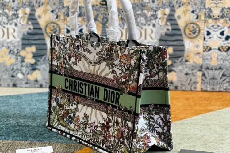Túi Dior Book Tote Medium Ecru Multicolor 4 Seasons Autumn