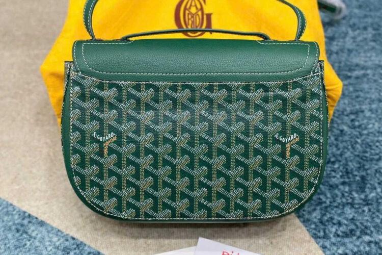 Túi Goyard 233 Bag Green Goyardine Canvas And Calfskin Xanh Lá