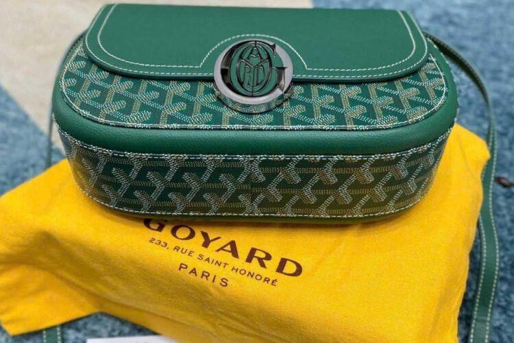 Túi Goyard 233 Bag Green Goyardine Canvas And Calfskin Xanh Lá