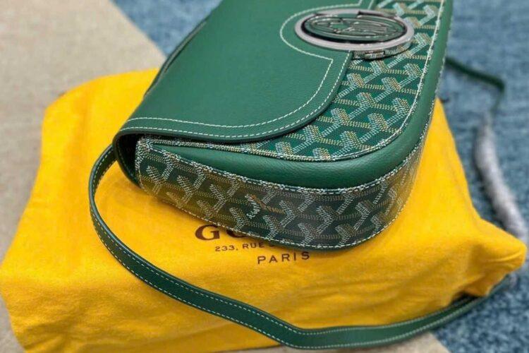 Túi Goyard 233 Bag Green Goyardine Canvas And Calfskin Xanh Lá