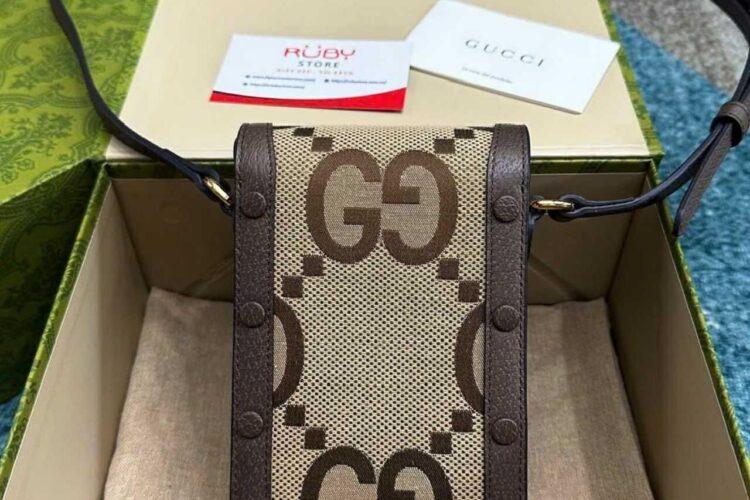 Túi Gucci 1955 Horsebit Phone Box Mini Bag GG Jumbo