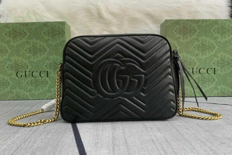 Túi Gucci GG Marmont Medium Matelasse Shoulder Crossbody Bag Black