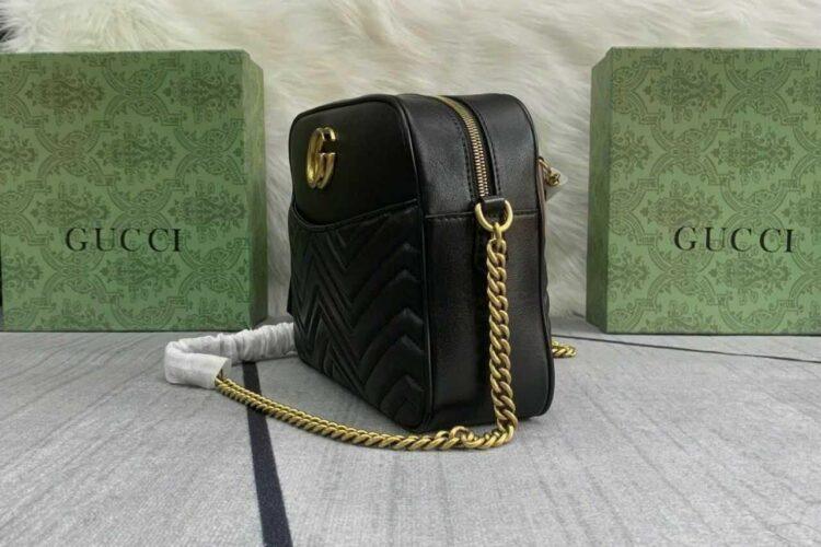 Túi Gucci GG Marmont Medium Matelasse Shoulder Crossbody Bag Black