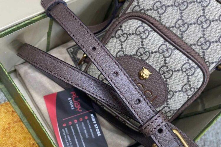 Túi Gucci Neo Vintage Mini Bag GG Supreme Brown Be Nâu