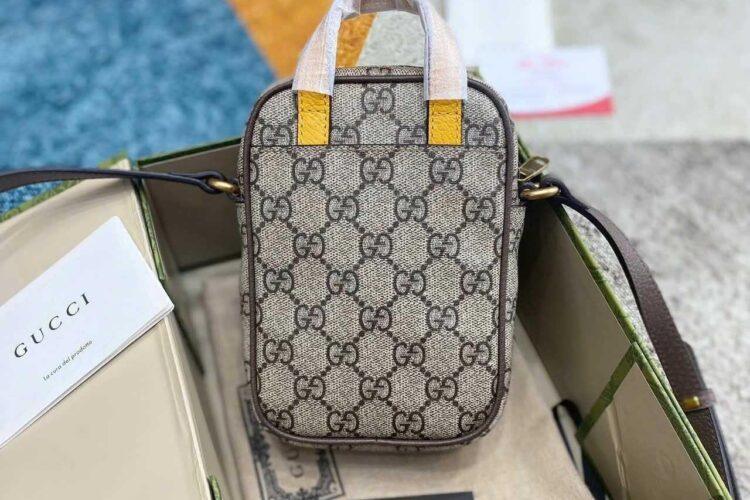 Túi Gucci Neo Vintage Mini Bag GG Supreme Brown Be Nâu