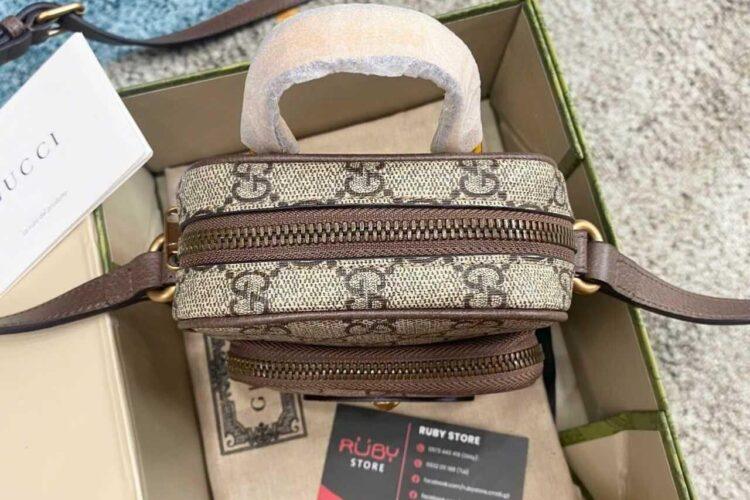 Túi Gucci Neo Vintage Mini Bag GG Supreme Brown Be Nâu