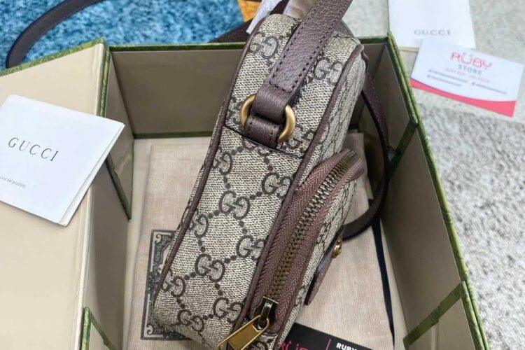 Túi Gucci Neo Vintage Mini Bag GG Supreme Brown Be Nâu