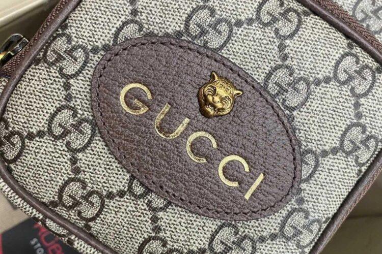 Túi Gucci Neo Vintage Mini Bag GG Supreme Brown Be Nâu