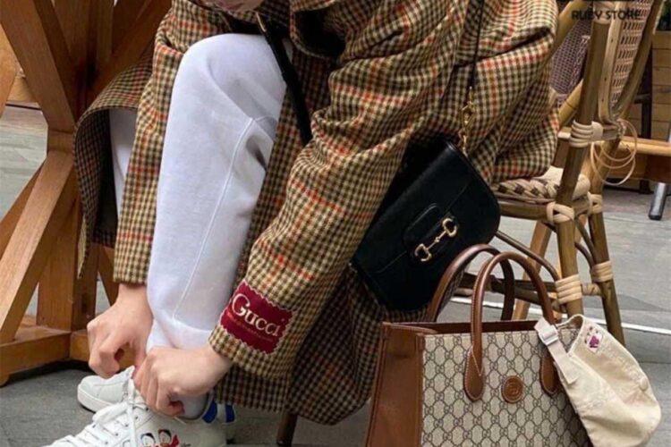 Túi Gucci Small Tote Bag GG Supreme Nâu 31CM