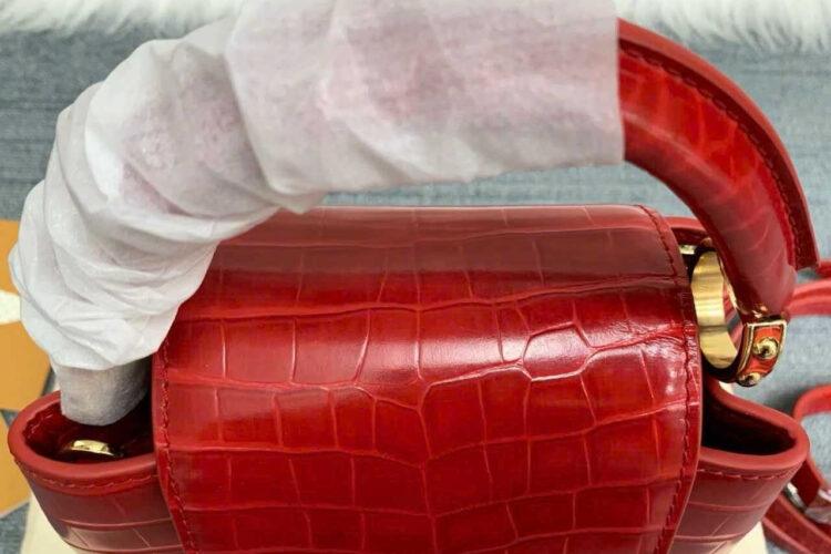 Túi LV Capucines Mini Crocodilien Briliant Cherry Red GHW N93254 Đỏ