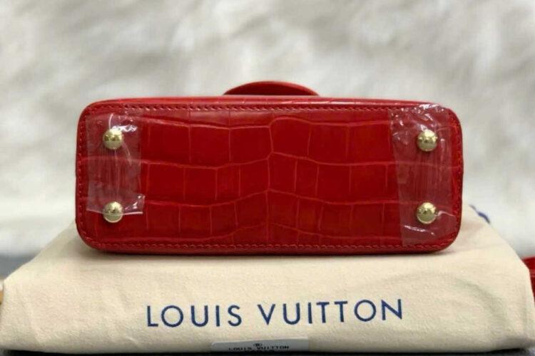 Túi LV Capucines Mini Crocodilien Briliant Cherry Red GHW N93254 Đỏ