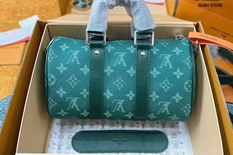 Túi LV Keepall Bandoulière 25 M12684 Monogram Heritage Canvas Green Xanh Lá Best Quality