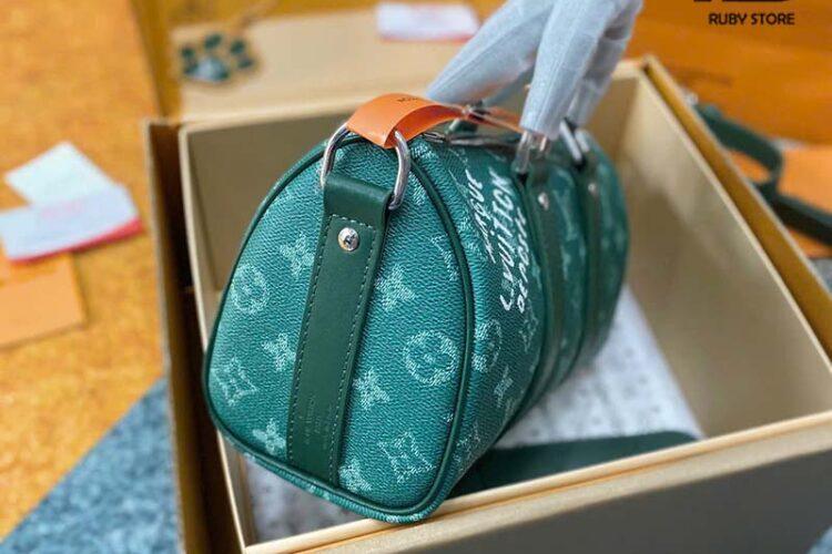 Túi LV Keepall Bandoulière 25 M12684 Monogram Heritage Canvas Green Xanh Lá Best Quality