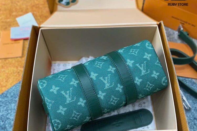 Túi LV Keepall Bandoulière 25 M12684 Monogram Heritage Canvas Green Xanh Lá Best Quality