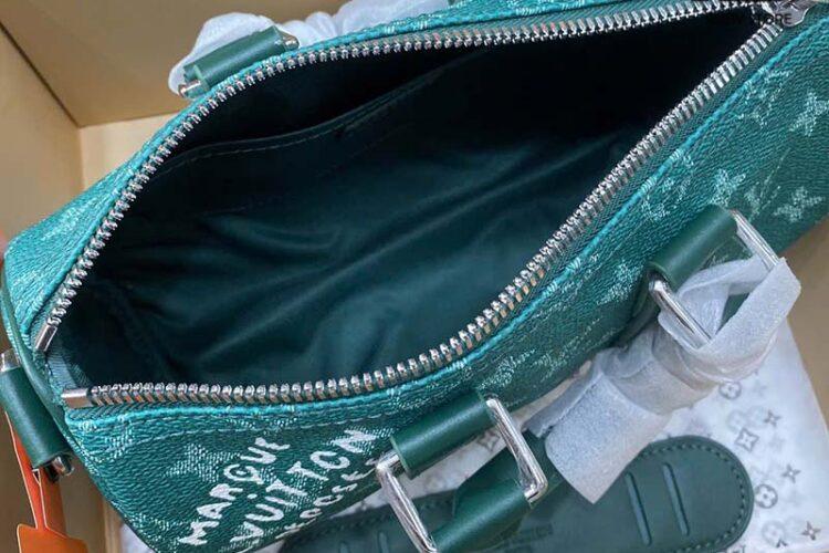 Túi LV Keepall Bandoulière 25 M12684 Monogram Heritage Canvas Green Xanh Lá Best Quality
