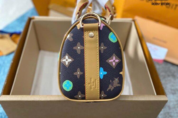 Túi LV Keepall Bandoulière 25 M24849 Monogram Craggy Chocolate Nâu Best Quality