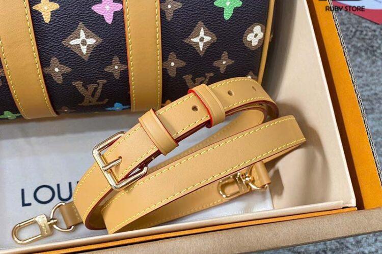 Túi LV Keepall Bandoulière 25 M24849 Monogram Craggy Chocolate Nâu Best Quality