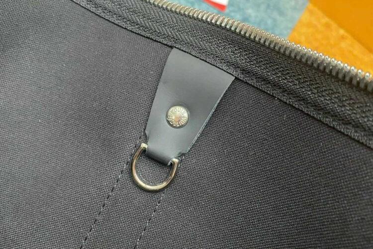 Túi LV Keepall Bandouliere 55 M40605 Monogram Eclipse Xám Đen