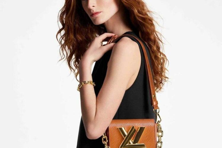 Túi LV Twist Lock XL M22297 Caramel EPI Nâu