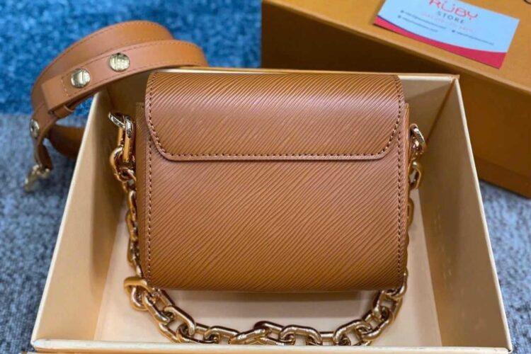 Túi LV Twist Lock XL M22297 Caramel EPI Nâu