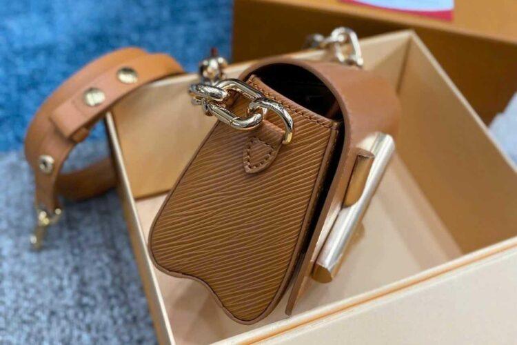 Túi LV Twist Lock XL M22297 Caramel EPI Nâu
