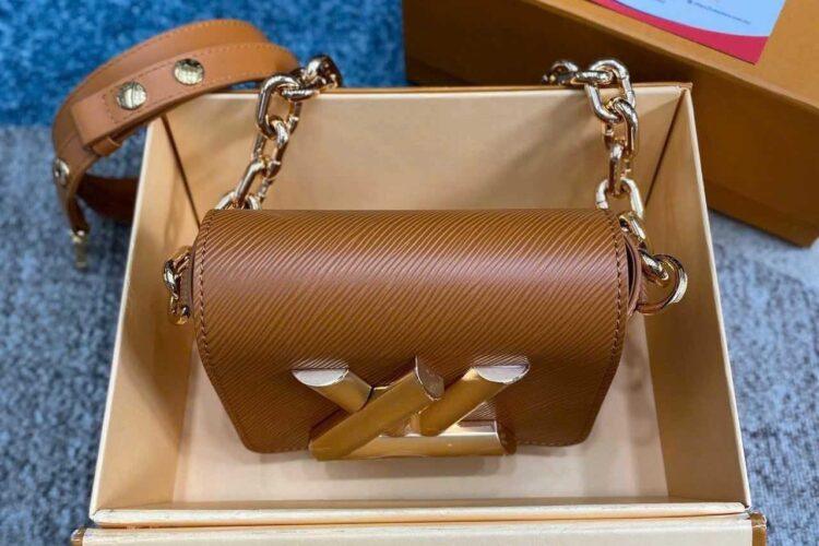 Túi LV Twist Lock XL M22297 Caramel EPI Nâu