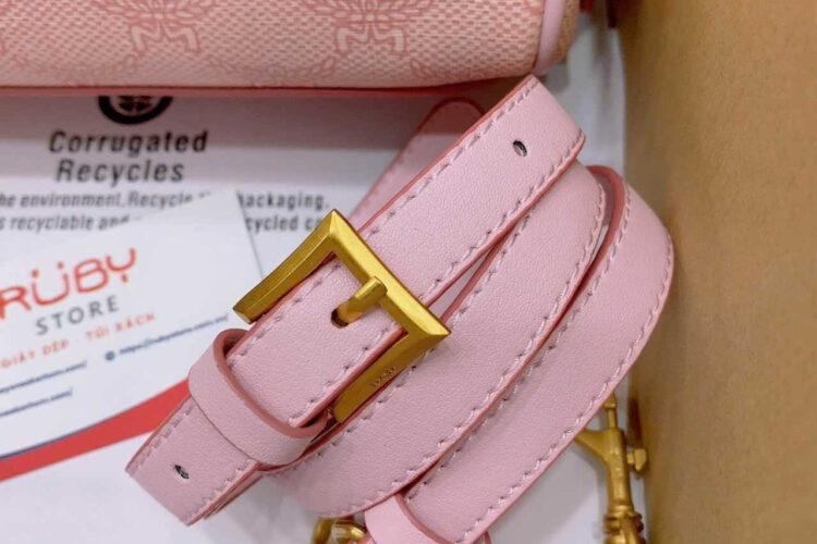 `Túi MCM Mini Ella Boston Bag In Lauretos Pink Hồng