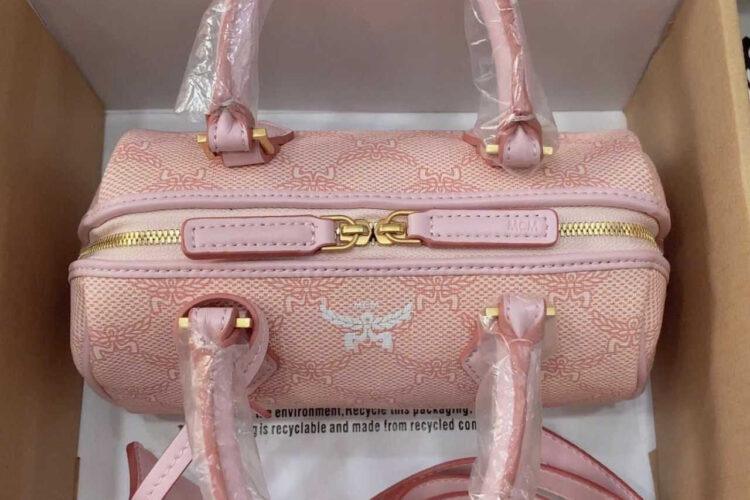 `Túi MCM Mini Ella Boston Bag In Lauretos Pink Hồng