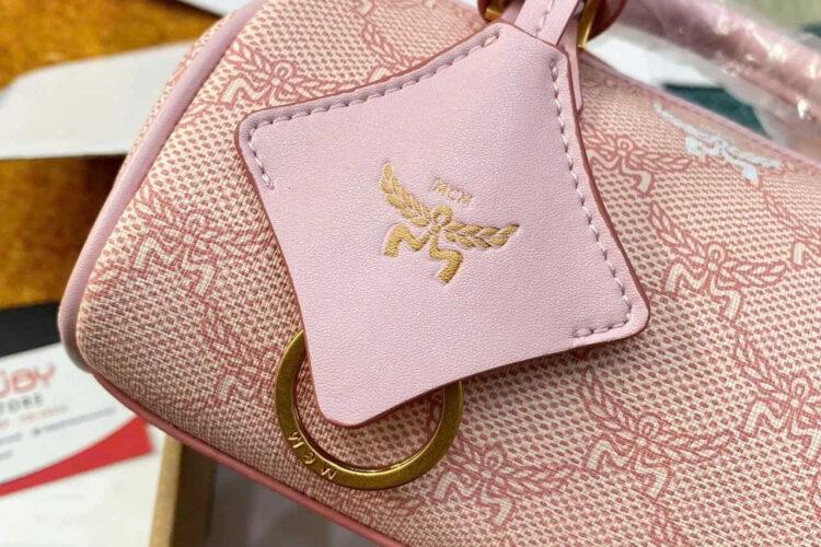 `Túi MCM Mini Ella Boston Bag In Lauretos Pink Hồng