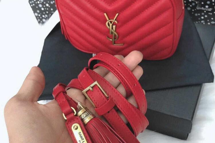 Túi YSL Lou Belt Bag In Quilted Leather Red Màu Đỏ
