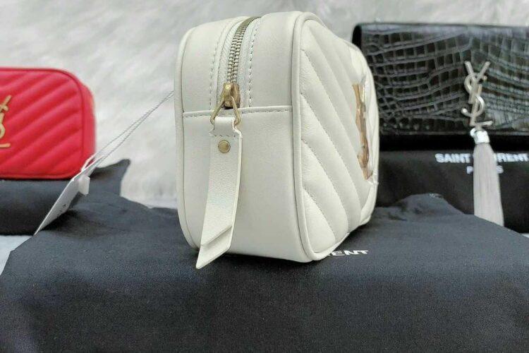 Túi YSL Lou Belt Bag In Quilted Leather White Màu Trắng