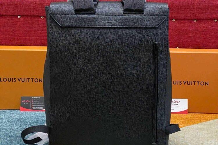 ba lô LV Fastline Aerogram Backpack Black Leather 40CM