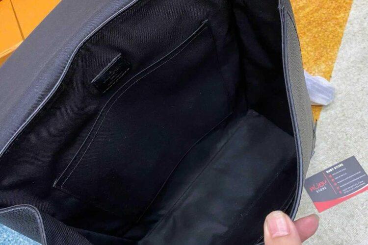 ba lô LV Fastline Aerogram Backpack Black Leather 40CM