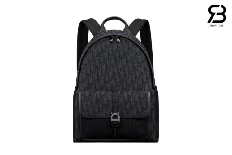 Ba Lô Dior 8 Backpack Black Dior Oblique Jacquard Đen