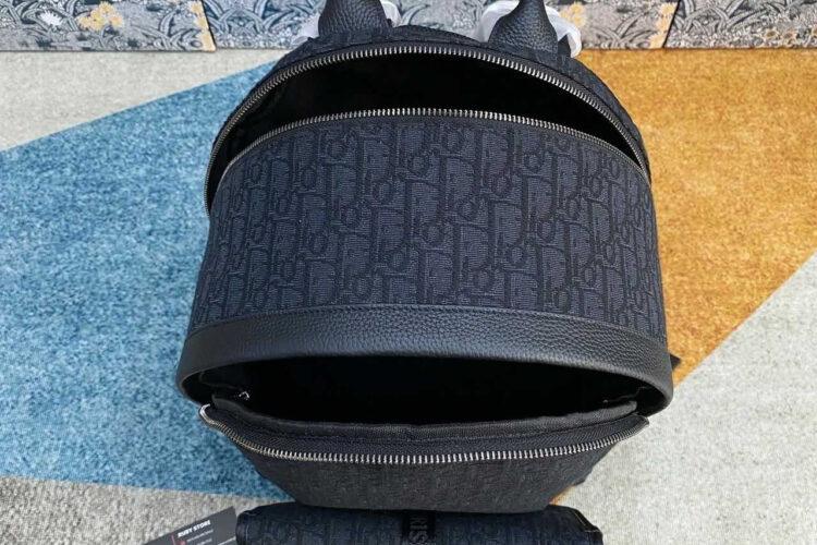 Ba Lô Dior 8 Backpack Black Dior Oblique Jacquard đen