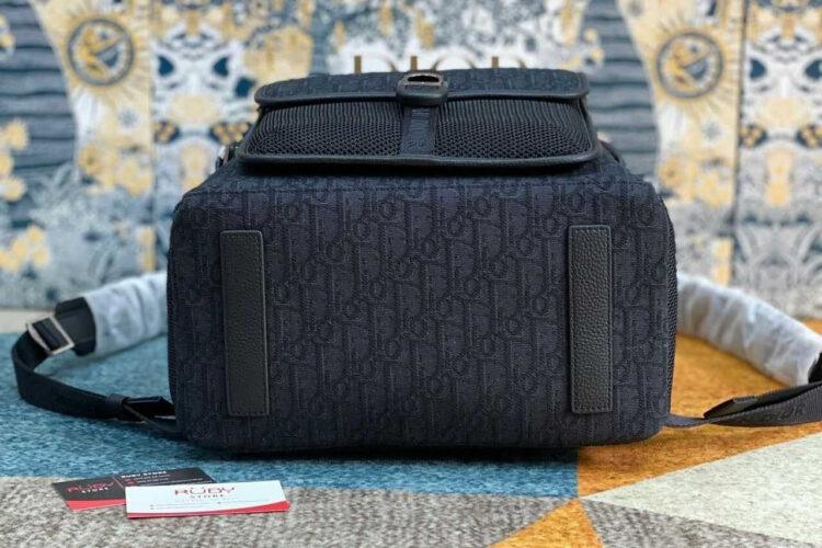Ba Lô Dior 8 Backpack Black Dior Oblique Jacquard đen