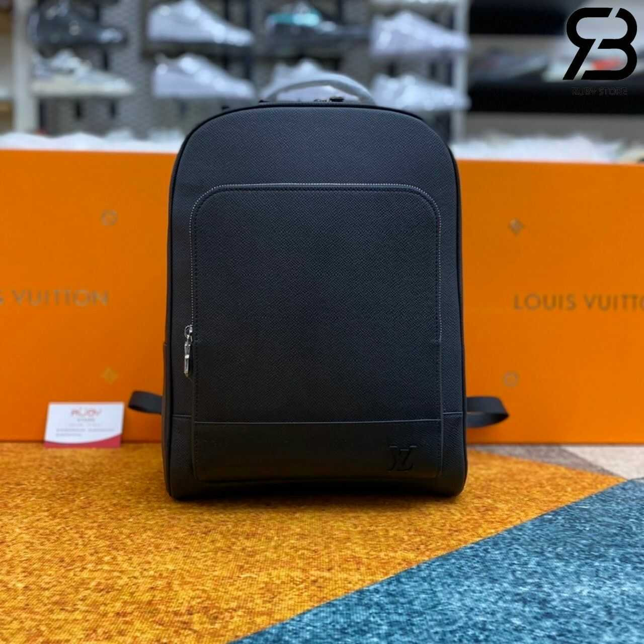 Ba Lô LV Adrian Backpack Black Taiga M30857 Đen