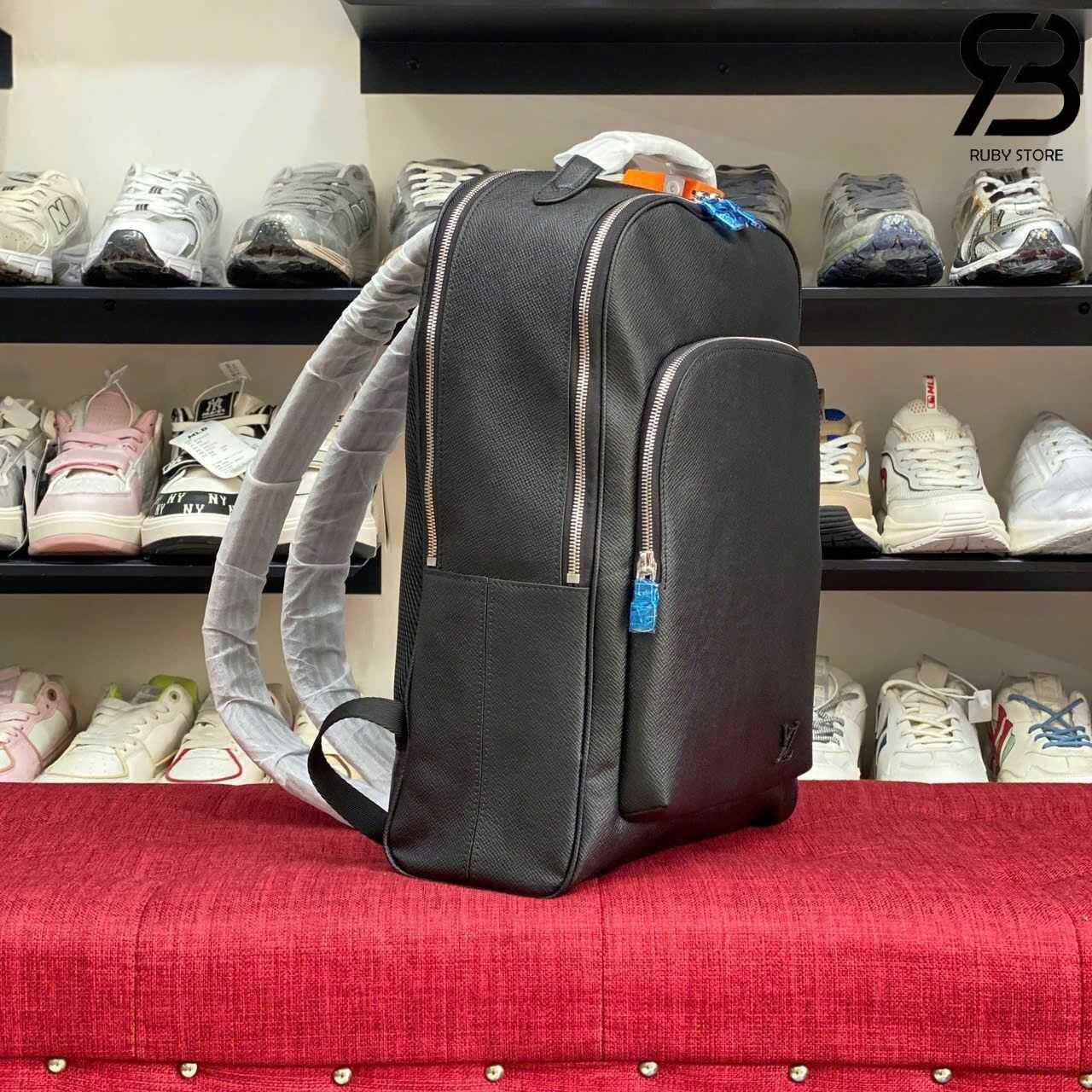 Ba Lô LV Avenue Backpack Black Taiga đen