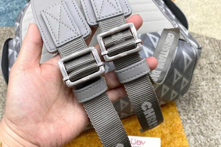 Ba Lô Medium Dior Hit The Road Backpack Gray Diamond Canvas Xám